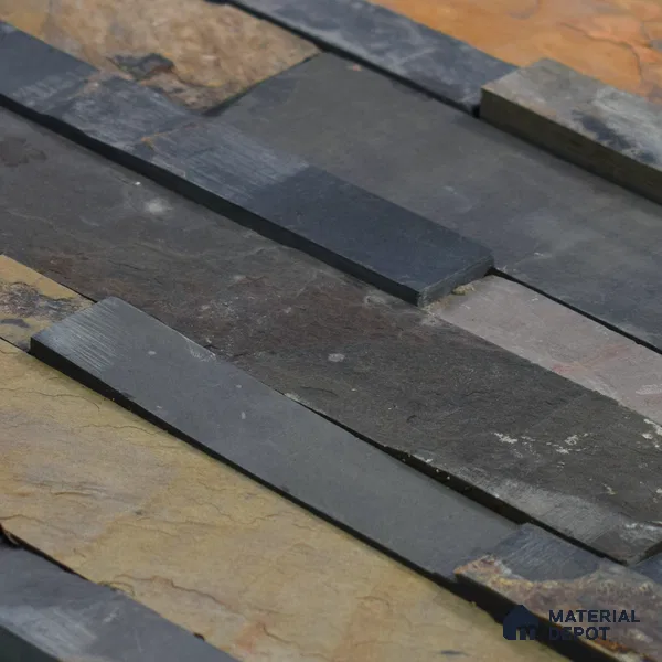 WL 00076 Antique Black 600 x 150 mm Natural Stone Wall Cladding | Stone is a Natural Product, Please Expect Variation in Shades