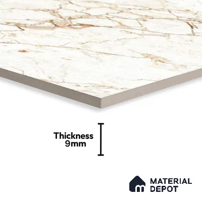 Marble Wall & Floor Tile | TL 02570 Antique Macdonia 4 ft x 2 ft Glossy Finish Random Design Vitrified Tile - 9 mm | Suitable For Living Room, Bedroom, Kitchen (Sample)