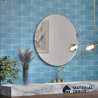 TL 03802 B Blue 300x75 mm Glossy Finish Ceramic Wall  Subway Tile - 10 mm