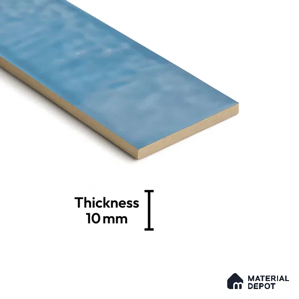 TL 03802 B Blue 300x75 mm Glossy Finish Ceramic Wall Subway Tile - 10 mm