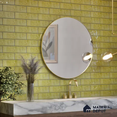 TL 03802 E Olive 300x75 mm Glossy Finish Ceramic Wall Subway Tile - 10 mm