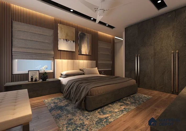 Black Cement Look AR 1620 Aquarius 8 ft x 4 ft Texture Finish Decorative Laminate - 1.25 mm | Suitable for TV Unit, Wardrobe, Kitchen Cabinets