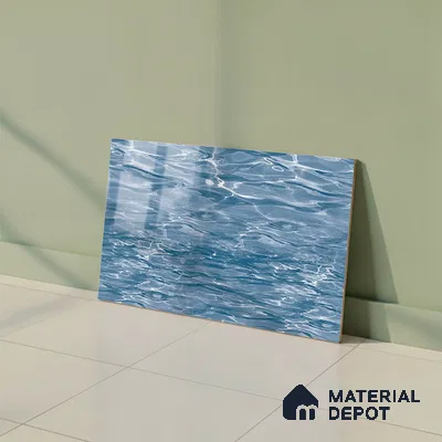 TL 01893 C Azure Blue Dark 18 x 12 inch Glossy Finish Ceramic Wall Tile - 6 mm