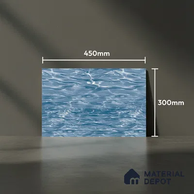 TL 01893 C Azure Blue Dark 18 x 12 inch Glossy Finish Ceramic Wall Tile - 6 mm