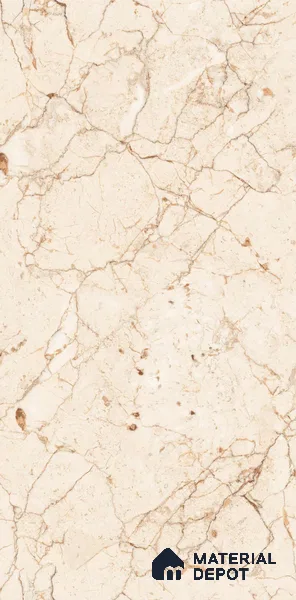 Budget Friendly Marble Floor & Wall Tile Value For Money TL 05597 Crema Arenado 4 ft x 2 ft - Vitrified Glossy Finish -9 mm | 3 Random Design | Suitable for Living Room, Bedroom & Bathroom