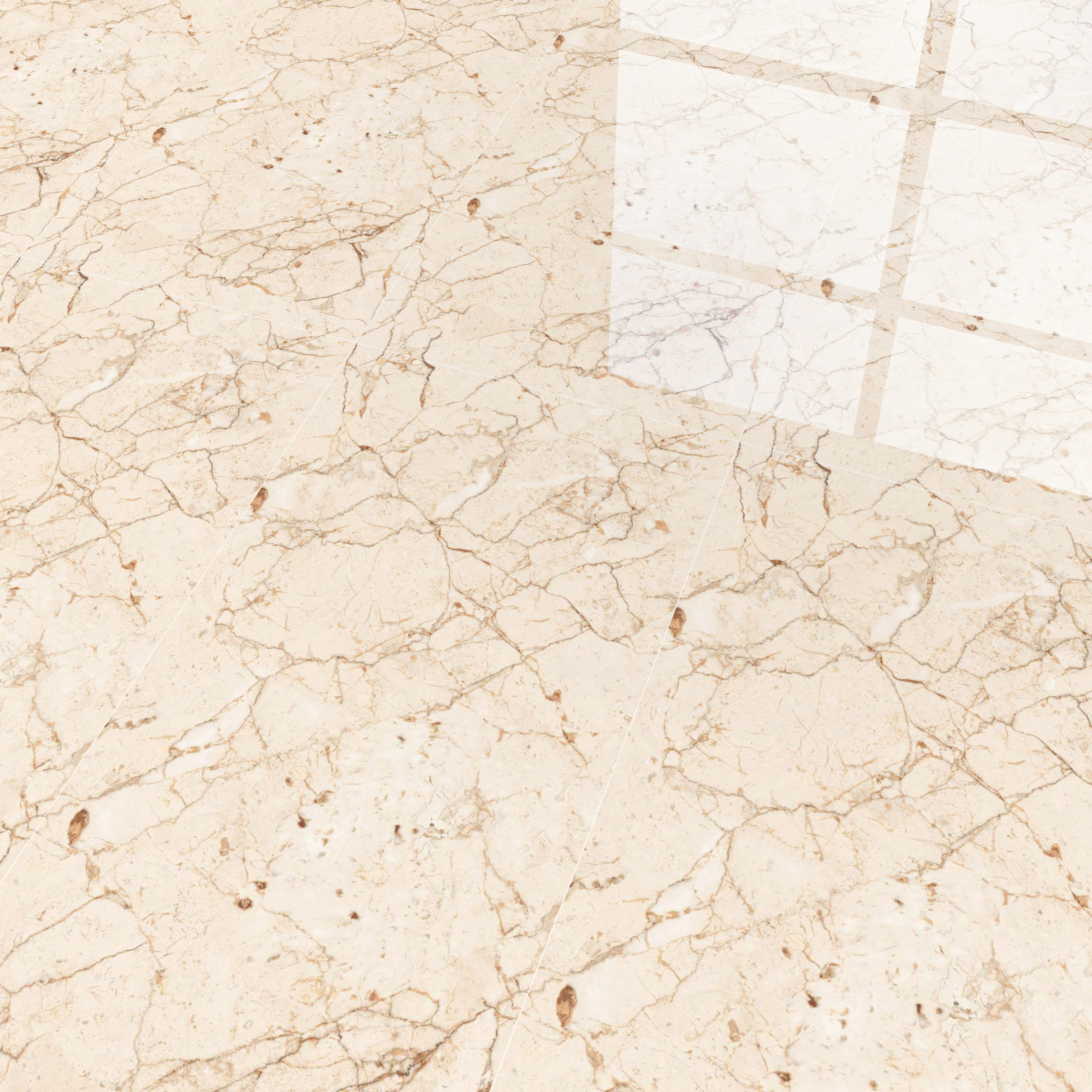 Budget Friendly Marble Floor & Wall Tile Value For Money TL 05597 Crema Arenado 4 ft x 2 ft - Vitrified Glossy Finish -9 mm | 3 Random Design | Suitable for Living Room, Bedroom & Bathroom