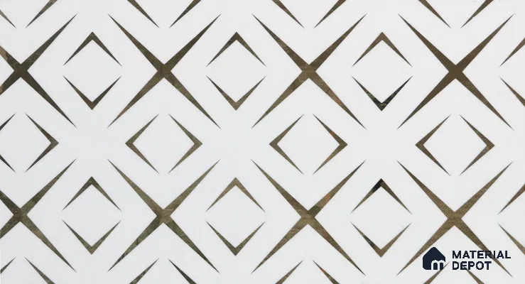 Glass Highligter Wall Tile TL 00259 A Gold Axis 2 ft x 1 ft Glossy Finish Ceramic Tile - 9 mm | Suitable For Bathroom, Kitchen Backsplashes