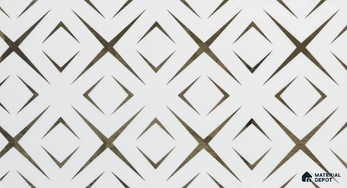 Glass Highligter Wall Tile TL 00259 A Gold Axis 2 ft x 1 ft Glossy Finish Ceramic Tile - 9 mm | Suitable For Bathroom, Kitchen Backsplashes