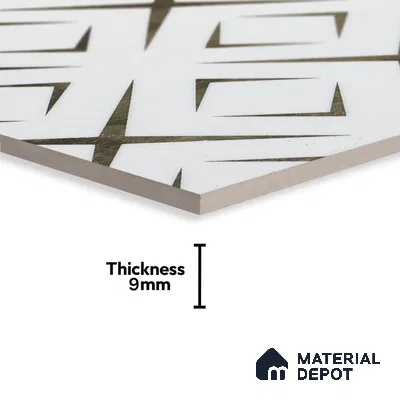 Glass Highligter Wall Tile TL 00259 A Gold Axis 2 ft x 1 ft Glossy Finish Ceramic Tile - 9 mm | Suitable For Bathroom, Kitchen Backsplashes