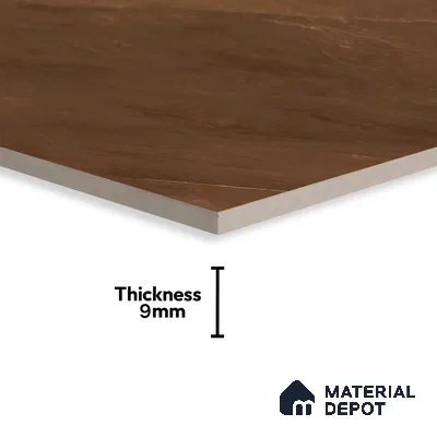 Marble Floor & Wall Tile TL 02180 Armani Brown 4 ft x 2 ft High Gloss Finish Vitrified Tile - 9 mm (Random 4)