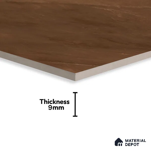 Marble Floor & Wall Tile TL 02180 Armani Brown 4 ft x 2 ft High Gloss Finish Vitrified Tile - 9 mm (Random 4)