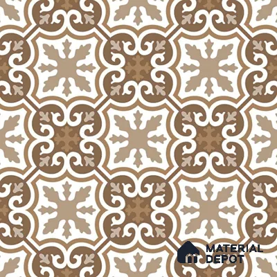 Moroccan Wall & Floor Tile TL 00907 Armeida 2 ft x 2 ft Matte Finish Vitrified Tile - 9 mm | Suitable For Kitchen, Bathroom, Dining Area | Please Expect a Slight Variation of Pattern