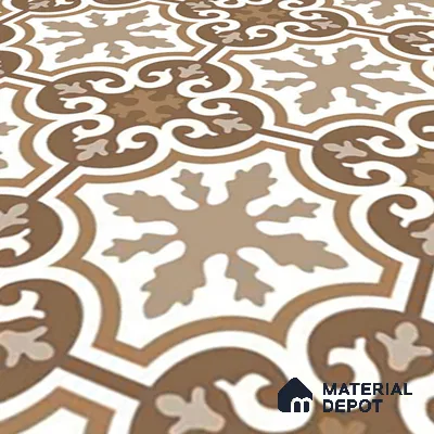 Moroccan Wall & Floor Tile TL 00907 Armeida 2 ft x 2 ft Matte Finish Vitrified Tile - 9 mm | Suitable For Kitchen, Bathroom, Dining Area | Please Expect a Slight Variation of Pattern