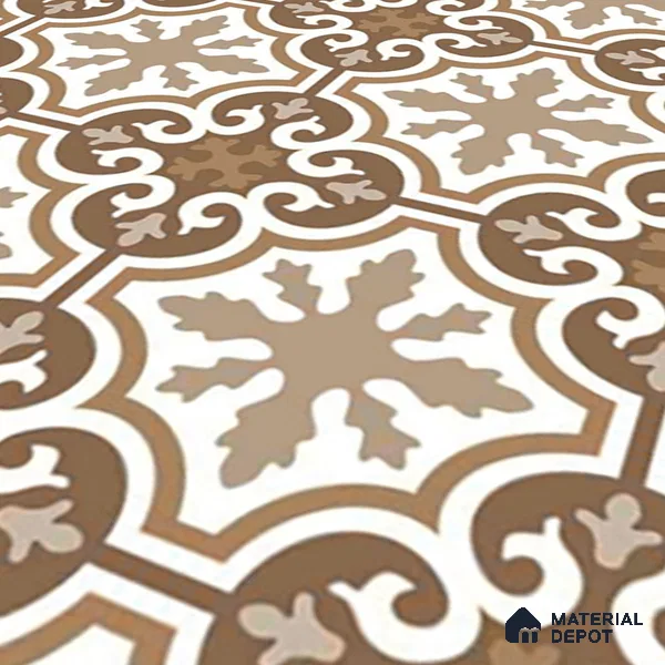 Moroccan Wall & Floor Tile TL 00907 Armeida 2 ft x 2 ft Matte Finish Vitrified Tile - 9 mm | Suitable For Kitchen, Bathroom, Dining Area | Please Expect a Slight Variation of Pattern