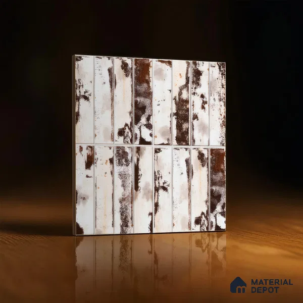 Faux Subway Wall Tile TL 04393 C Artefic Latte Cream Brown 1 ft x 1 ft Matte Finish Ceramic Tile - 9 mm | Suitable For Kitchen, Bathroom, Dining Area | Please Expect a Slight Variation of Pattern