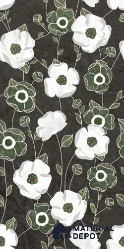 TL 12812 C Artistic Flower 4 ft x 2 ft Vitrified Matte Finish Tile - 9 mm