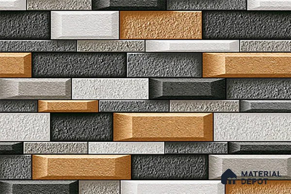 TL 05780 Ashen Multi Colour 450x300 mm Glossy Finish Ceramic Wall Tile - 7 mm (Random Design)