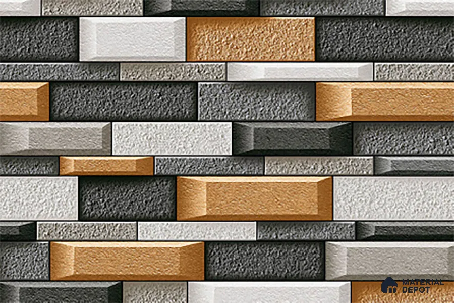 TL 05780 Ashen Multi Colour 450x300 mm Glossy Finish Ceramic Wall Tile - 7 mm (Random Design)