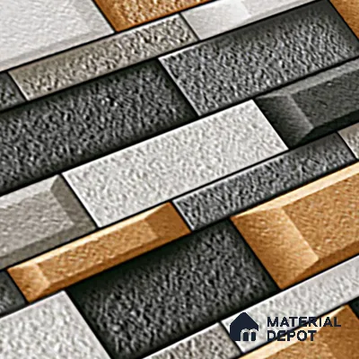 TL 05780 Ashen Multi Colour 450x300 mm Glossy Finish Ceramic Wall Tile - 7 mm (Random Design)