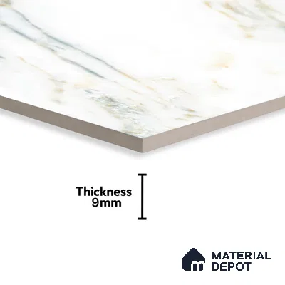 Budget Friendly Marble Floor & Wall Tile Value For Money TL 05587 Green Aurelia 4 ft x 2 ft - Vitrified Glossy Finish -9 mm | Suitable for Living Room, Bedroom & Bathroom