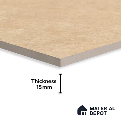 Budget Friendly Large Format Marble Floor Tile TL 04396 Avira Beige Glossy Finish Vitrified Colorbody Tile - 15 mm | Suitable for Living Room, Bedroom, Office | Adhesive and Spacers Must be Used During Installation