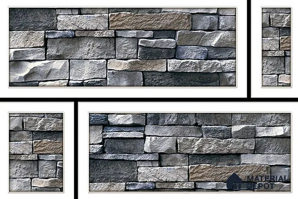 Stone Wall Tile TL 05551 Azur Blue 450x300 mm Glossy Finish Ceramic Elevation Tile - 6 mm