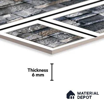 Stone Wall Tile TL 05551 Azur Blue 450x300 mm Glossy Finish Ceramic Elevation Tile - 6 mm