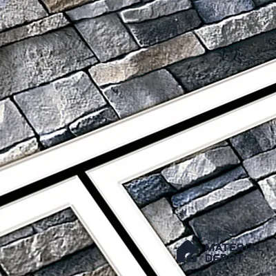 Stone Wall Tile TL 05551 Azur Blue 450x300 mm Glossy Finish Ceramic Elevation Tile - 6 mm