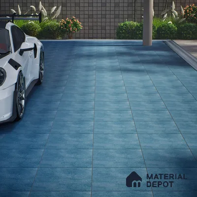 Parking Floor Tile TL 07577 Azure Echo | 16 x 16 inch | Anti Slip Matte Finish Heavy Duty Vitrified Tile - 12 mm | Suitable For High Traffic Areas, Bathroom, Balcony | Pattern Alignment May Vary | 2-3 mm Spacer is Mandatory