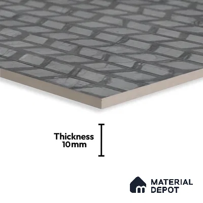 Subway Wall Tile TL 04976 Marrakech Compact Chevron Grey 8 x 8 inch Ceramic Matte Finish - 10 mm | Suitable for Highlighter Walls, Foyer, Bathroom, Kitchen Wall & Backsplashes (Sample)