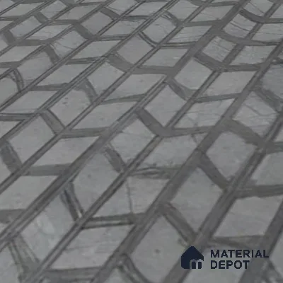 Subway Wall Tile TL 04976 Marrakech Compact Chevron Grey 8 x 8 inch Ceramic Matte Finish - 10 mm | Suitable for Highlighter Walls, Foyer, Bathroom, Kitchen Wall & Backsplashes (Sample)