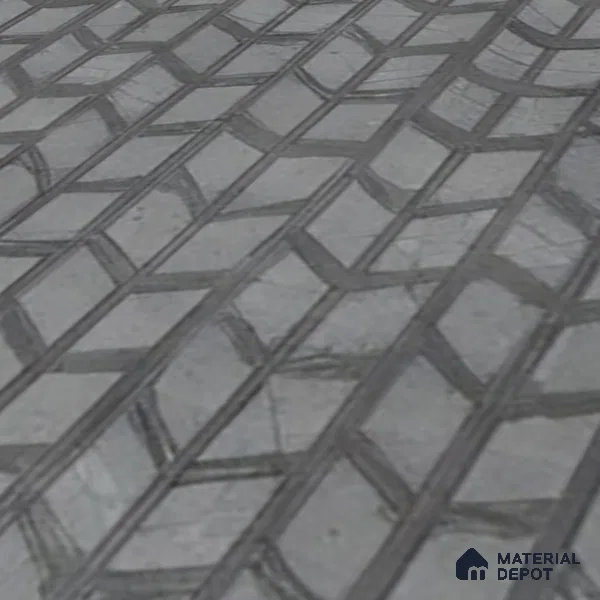 Subway Wall Tile TL 04976 Marrakech Compact Chevron Grey 8 x 8 inch Ceramic Matte Finish - 10 mm | Suitable for Highlighter Walls, Foyer, Bathroom, Kitchen Wall & Backsplashes (Sample)