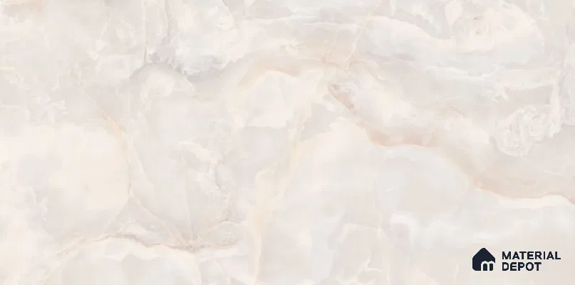 Kitchen Wall Tile TL 05407 B Bistro Beige Onyx Light 2 ft x 1 ft Ceramic Glossy Finish - 9 mm | Suitable For Kitchen, Bathroom Walls and Backsplashes (Sample)