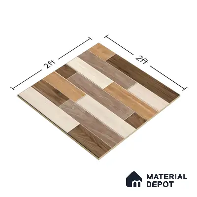 TL 00458 Beaver Brown 2 ft x 2 ft Matte Finish Digital Porcelain Floor & Wall Tile - 9.5 mm