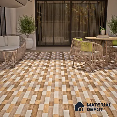 TL 00458 Beaver Brown 2 ft x 2 ft Matte Finish Digital Porcelain Floor & Wall Tile - 9.5 mm