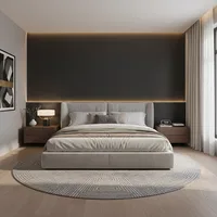 Bedroom Charcoal Fluted Panels