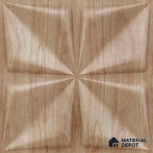 Beige Bloom PVC Matte Finish 3D Wall Panel | 20 in x 20 in | Beech Wood - 15 mm | Suitable for Dining, Feature Wall & TV Unit | Width is Subjected to 5% Variation