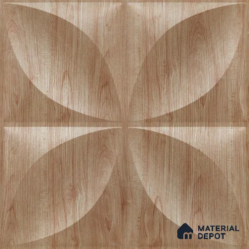 Beige Butterfly PVC Matte Finish 3D Wall Panel | 20 in x 20 in | Beech Wood - 15 mm | Suitable for Dining, Feature Wall & TV Unit | Width is Subjected to 5% Variation