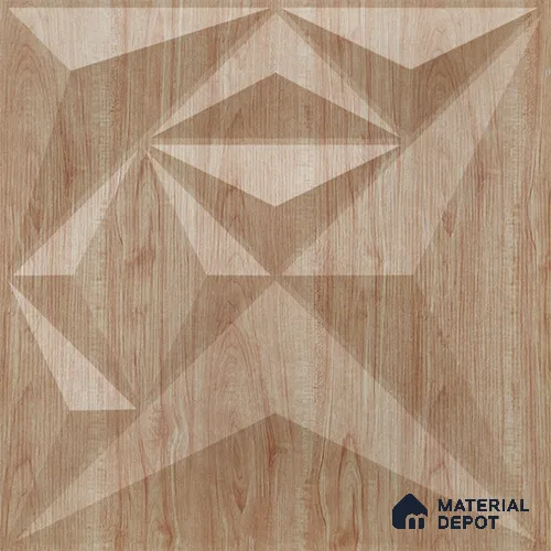 Beige Diamond PVC Matte Finish 3D Wall Panel | 20 in x 20 in | Beech Wood - 15 mm | Suitable for Dining, Feature Wall & TV Unit | Width is Subjected to 5% Variation
