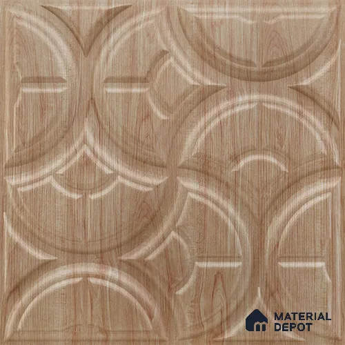 Beige Luna PVC Matte Finish 3D Wall Panel | 20 in x 20 in | Beech Wood - 15 mm | Suitable for Dining, Feature Wall & TV Unit | Width is Subjected to 5% Variation