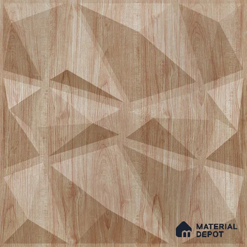 Beige Stone PVC Matte Finish 3D Wall Panel | 20 in x 20 in | Beech Wood - 15 mm | Suitable for Dining, Feature Wall & TV Unit | Width is Subjected to 5% Variation