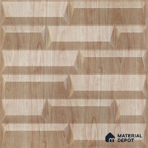 Beige Vault PVC Matte Finish 3D Wall Panel | 20 in x 20 in | Beech Wood - 15 mm | Suitable for Dining, Feature Wall & TV Unit | Width is Subjected to 5% Variation