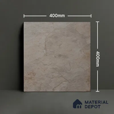 Budget Friendly Stone Look Value for Money Parking Glow Beige Floor Tile 16 x 16 inch | TL 00662 A | Vitrified Matte Finish Tile - 12 mm | Suitable For Parking, Outdoor, Balcony & Terrace | Pattern Alignment May Vary | 2-3 mm Spacer is Mandatory