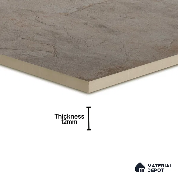Budget Friendly Stone Look Value for Money Parking Glow Beige Floor Tile 16 x 16 inch | TL 00662 A | Vitrified Matte Finish Tile - 12 mm | Suitable For Parking, Outdoor, Balcony & Terrace | Pattern Alignment May Vary | 2-3 mm Spacer is Mandatory
