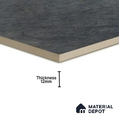 Budget Friendly Stone Look Value for Money Parking Ash Grey Floor Tile 16 x 16 inch | TL 00662 C | Vitrified Matte Finish Tile - 12 mm | Suitable For Parking, Outdoor, Balcony & Terrace | Pattern Alignment May Vary | 2-3 mm Spacer is Mandatory