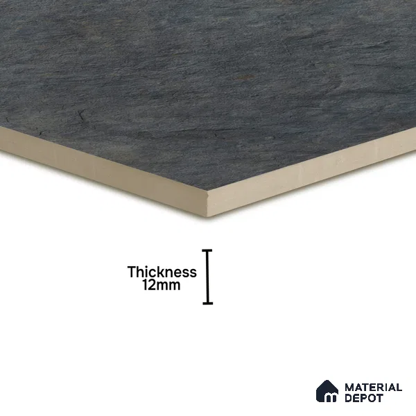 Budget Friendly Stone Look Value for Money Parking Ash Grey Floor Tile 16 x 16 inch | TL 00662 C | Vitrified Matte Finish Tile - 12 mm | Suitable For Parking, Outdoor, Balcony & Terrace | Pattern Alignment May Vary | 2-3 mm Spacer is Mandatory