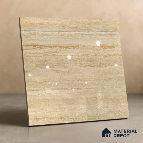 TL 02934 Beige 2 ft x 2 ft Glossy Finish Vitrified Floor & Wall Tile - 9.5 mm