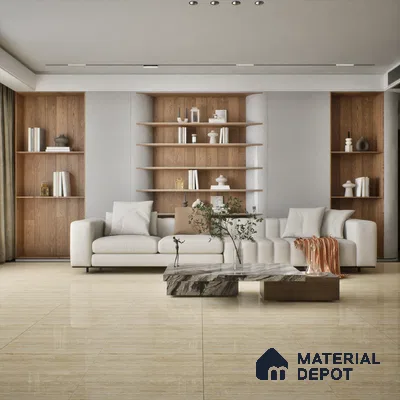 TL 02934 Beige 2 ft x 2 ft Glossy Finish Vitrified Floor & Wall Tile - 9.5 mm