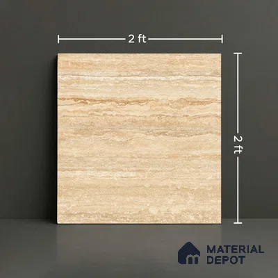 TL 02934 Beige 2 ft x 2 ft Glossy Finish Vitrified Floor & Wall Tile - 9.5 mm
