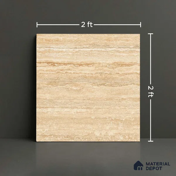TL 02934 Beige 2 ft x 2 ft Glossy Finish Vitrified Floor & Wall Tile - 9.5 mm